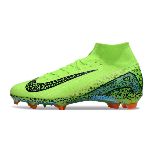 Chuteira Campo FG Nike Air Zoom Mercurial Superfly 10 Elite Verde-Clara Infantil
