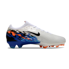 Chuteira Campo FG Nike Air Zoom Mercurial Vapor 16 Elite Branca, Azul e Laranja
