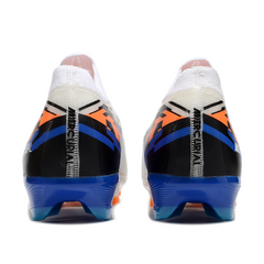 Chuteira Campo FG Nike Air Zoom Mercurial Vapor 16 Elite Branca, Azul e Laranja