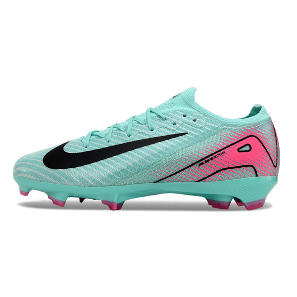 Chuteira Campo FG Nike Air Zoom Mercurial Vapor 16 Elite Azul-Clara e Rosa Infantil
