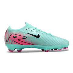 Chuteira Campo FG Nike Air Zoom Mercurial Vapor 16 Elite Azul-Clara e Rosa Infantil