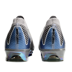 Chuteira Campo FG Nike Air Zoom Mercurial Vapor 16 Elite Cinza e Preta Infantil