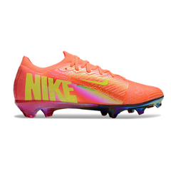 Chuteira Campo FG Nike Air Zoom Mercurial Vapor 16 Elite Rosa e Amarela Infantil