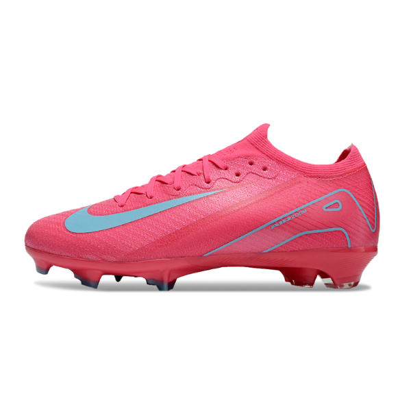Chuteira Campo FG Nike Air Zoom Mercurial Vapor 16 Elite Rosa e Azul Infantil