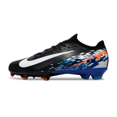 Chuteira Campo FG Nike Air Zoom Mercurial Vapor 16 Elite Preta, Azul e Laranja