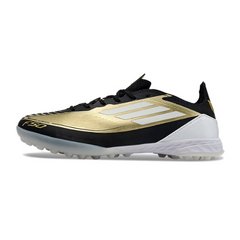 Chuteira Society TF Adidas F50 Elite + Pack Messi Triunfo Dourado Infantil