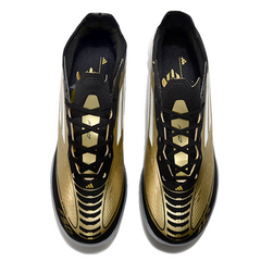 Chuteira Society TF Adidas F50 Elite + Pack Messi Triunfo Dourado Infantil