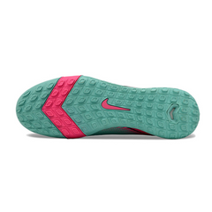 Chuteira Society TF Nike Zoom Mercurial Superfly 10 Elite Infantil Azul-Clara e Rosa