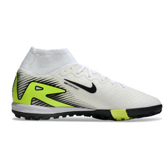Chuteira Society TF Nike Zoom Mercurial Superfly 10 Elite Infantil Branca, Verde e Preta