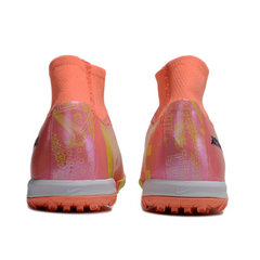 Chuteira Society TF Nike Zoom Mercurial Superfly 10 Elite Vermelha e Amarela Infantil