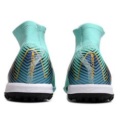 Chuteira Society TF Nike Zoom Mercurial Superfly 10 Elite Azul-Clara Infantil