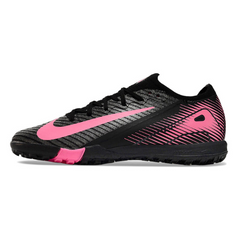 Chuteira Society TF Nike Zoom Mercurial Vapor 16 Elite Preta e Rosa Infantil