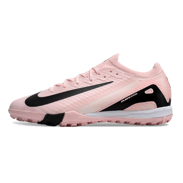 Chuteira Society TF Nike Zoom Mercurial Vapor 16 Elite Infantil Rosa e Preta