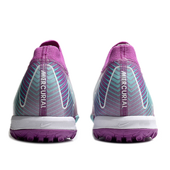 Chuteira Society TF Nike Zoom Mercurial Vapor 16 Elite Infantil Roxa e Azul-Clara