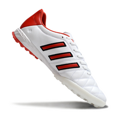 Chuteira Society TF Adidas Adipure 11Pro Branca e Vermelha