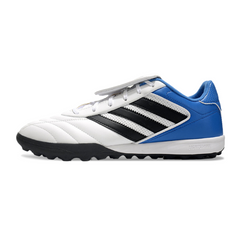 Chuteira Society TF Adidas Copa Gloro II Branca, Preta e Azul