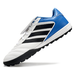 Chuteira Society TF Adidas Copa Gloro II Branca, Preta e Azul