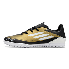 Chuteira Society TF Adidas F50 Club Pack Messi Triunfo Dourado