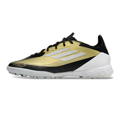 Chuteira Society TF Adidas F50 Elite Pack Messi Triunfo Dourado