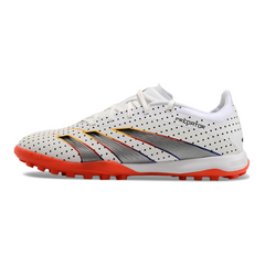 Chuteira Society TF Adidas Predator 30 Elite Branca e Laranja