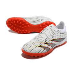 Chuteira Society TF Adidas Predator 30 Elite Branca e Laranja