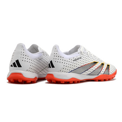 Chuteira Society TF Adidas Predator 30 Elite Branca e Laranja