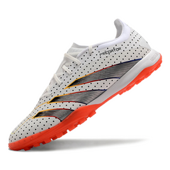 Chuteira Society TF Adidas Predator 30 Elite Branca e Laranja