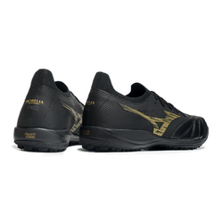 Chuteira Society TF Mizuno Neo Sala Preta e Dourada