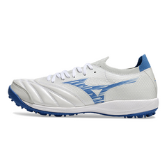 Chuteira Society TF Mizuno Neo Sala Branca e Azul-Clara