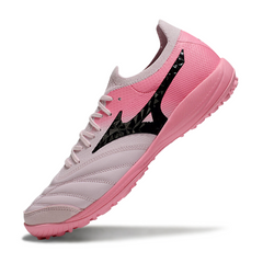 Chuteira Society TF Mizuno Neo Sala Rosa e Branca