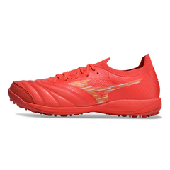 Chuteira Society TF Mizuno Neo Sala Vermelha e Amarela