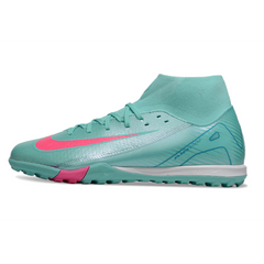 Chuteira Society TF Nike Zoom Mercurial Superfly 10 Academy Azul-Clara