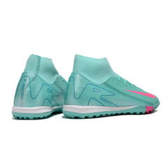 Chuteira Society TF Nike Zoom Mercurial Superfly 10 Academy Azul-Clara