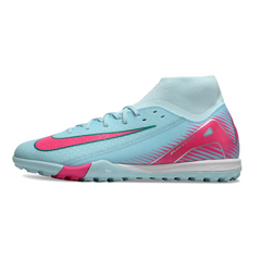 Chuteira Society TF Nike Zoom Mercurial Superfly 10 Academy Azul-Clara