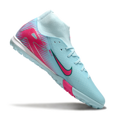 Chuteira Society TF Nike Zoom Mercurial Superfly 10 Academy Azul-Clara
