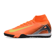 Chuteira Society TF Nike Zoom Mercurial Superfly 10 Elite Laranja