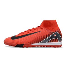 Chuteira Society TF Nike Zoom Mercurial Superfly 10 Elite Vermelha e Preta