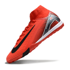 Chuteira Society TF Nike Zoom Mercurial Superfly 10 Elite Vermelha e Preta