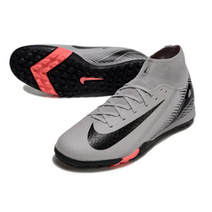 Chuteira Society TF Nike Zoom Mercurial Superfly 10 Academy Cinza e Preta