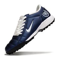 Chuteira Society TF Nike Total 90 III Azul e Branca