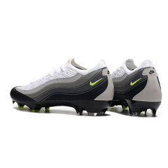 Chuteira Campo FG Nike Air Zoom Mercurial Vapor 16 Elite Air Max 95 Branca e Cinza Infantil