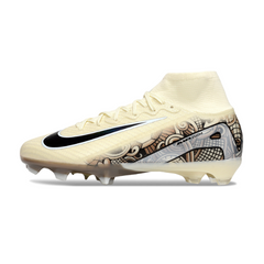 Chuteira Campo FG Nike Air Zoom Mercurial Superfly 10 Elite Bege Infantil