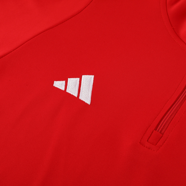 Conjunto de Frio Adidas Blusão + Calça Vermelho e Preto - VENI Futebol