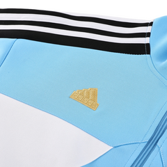 Conjunto de Frio Adidas Azul, Branco e Preto com Casaco e Calça