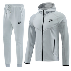 Conjunto de Frio Nike Tech Fleece Cinza com Casaco e Calça