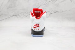 Jordan 5 Retro Fire Red Silver Tongue