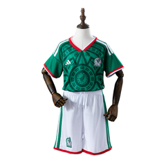 Camisa de Futebol Mexico + Shorts Kit Adidas 2026 Principal - Kit Infantil