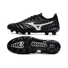 Chuteira Campo FG Mizuno Morelia Neo III Elite Preta Cinza and Branca