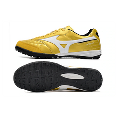 Chuteira Society TF Mizuno Morelia Sala Dourada e Branca