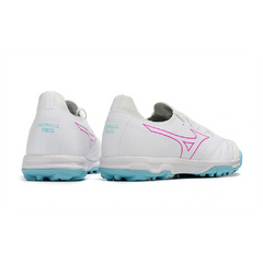 Chuteira Society TF Mizuno Neo Sala Branca e Azul-Clara